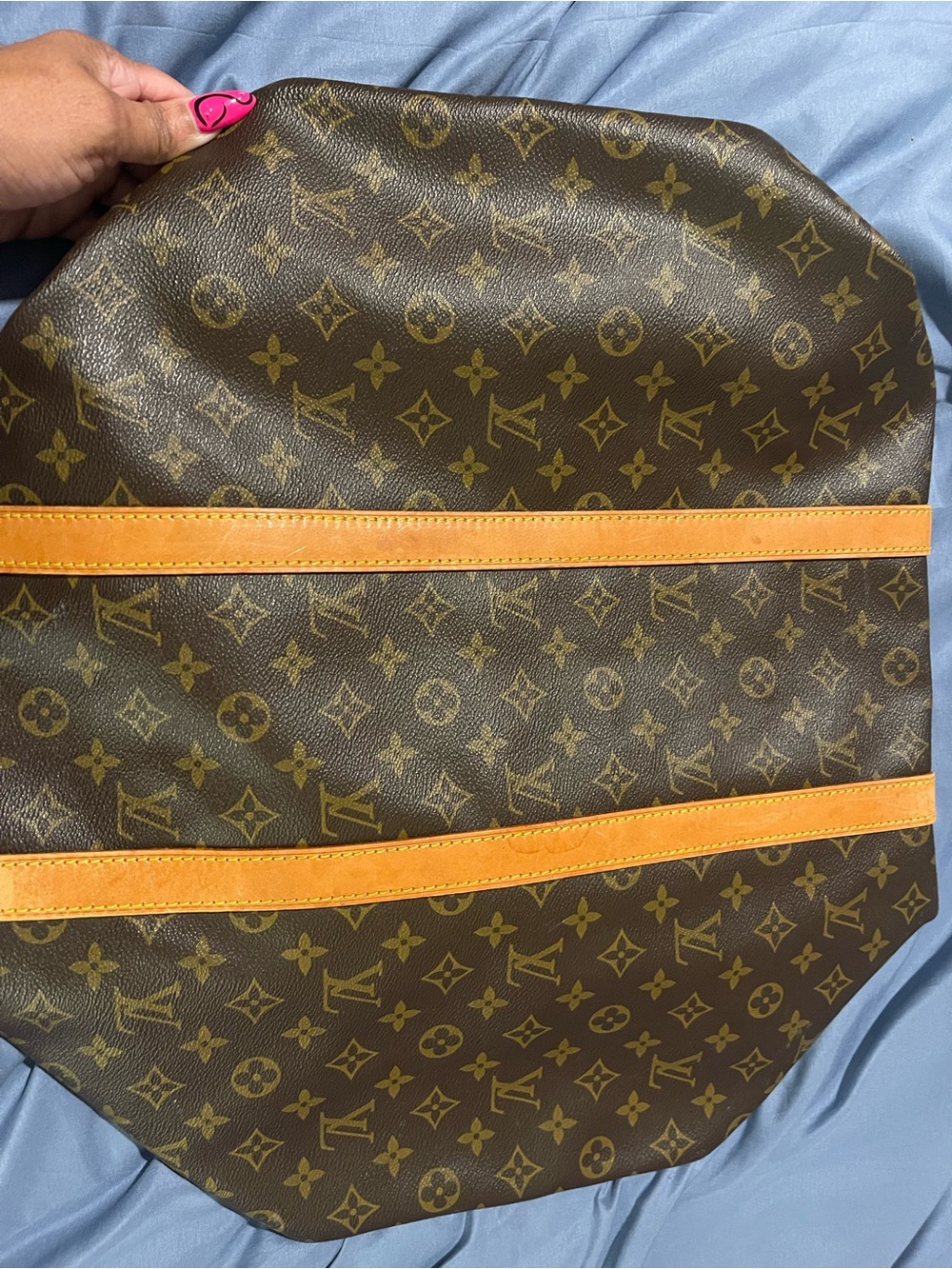 Louis Vuitton Brown Monogram Duffel Cover with Tan Straps